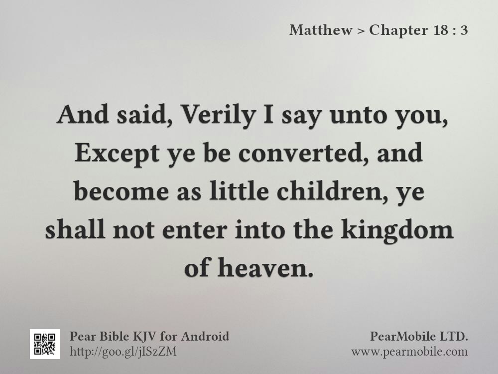 Matthew, Chapter 18:3